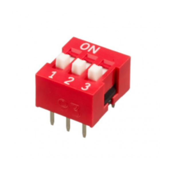 3 Way Slide Switch 2.54mm Pitch DIP Red pack 2