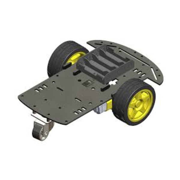 2WD Robotics Chassis With Motors Wheels And Accessories V1.0 (BLACK)