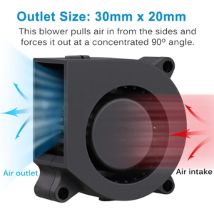 DC Blower Cooling Fan 40X20 mm 12V