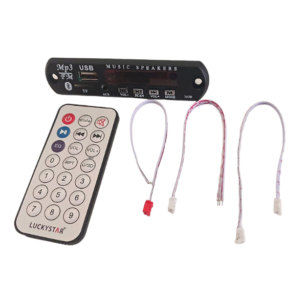 Bluetooth MP3 Decoding Board Module with inbuilt SD Card Slot / USB / FM / and Remote Control