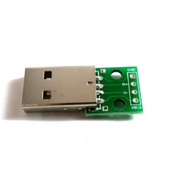USB 2.0 Male Head Socket To DIP 2.54mm Pin 4P Adapter Board