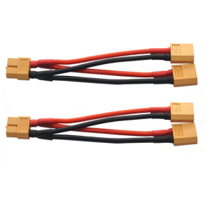 XT60 15cm 16 AWG Dual Extension Y Splitter 2 Male 1 Female