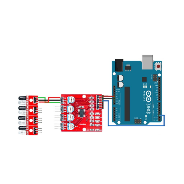 IR 4 Way Line Sensor Array
