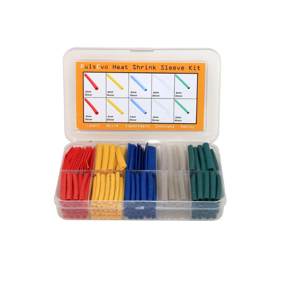 PulsEvo Heat Shrink Tubing (HST) Insulation Assorted Kit (55mm Length - 350 Pcs) - Multicolor