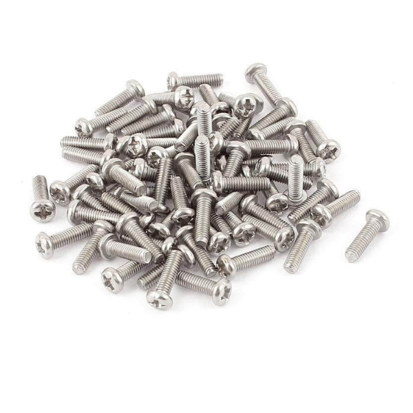 M1 x 10 Philips Head Round SS Screw Pack 10