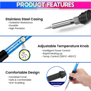 Soldering Iron Temperature Controlled 60W with Pointed Tip Siron