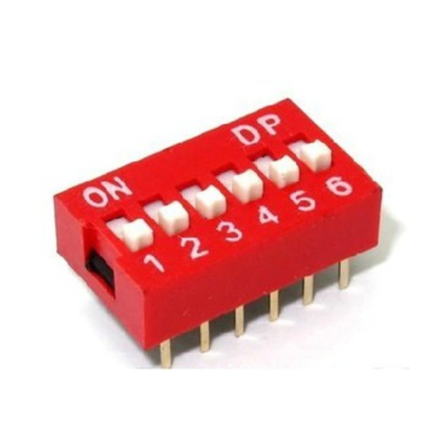 Slide Type Switch Module 2.54mm 9 Position Way DIP Red Pitch - 18 Pins Pack 3