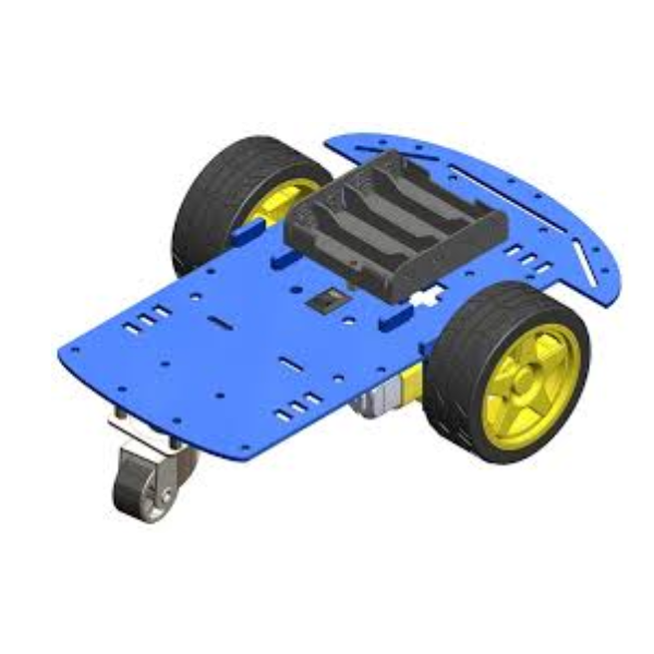 2WD Robotics Chassis With Motors Wheels And Accessories V1.0 (BLUE)