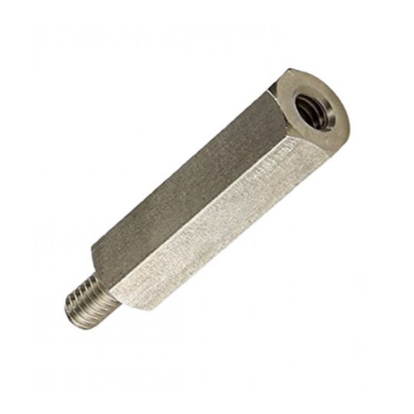 M3 x 30 Standoff Brass Nickel Plated Male to Female Pack 2