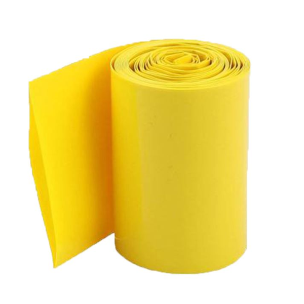 PVC Heat Shrink Sleeve 128 mm 1 Meter Yellow for Battery Pack 2