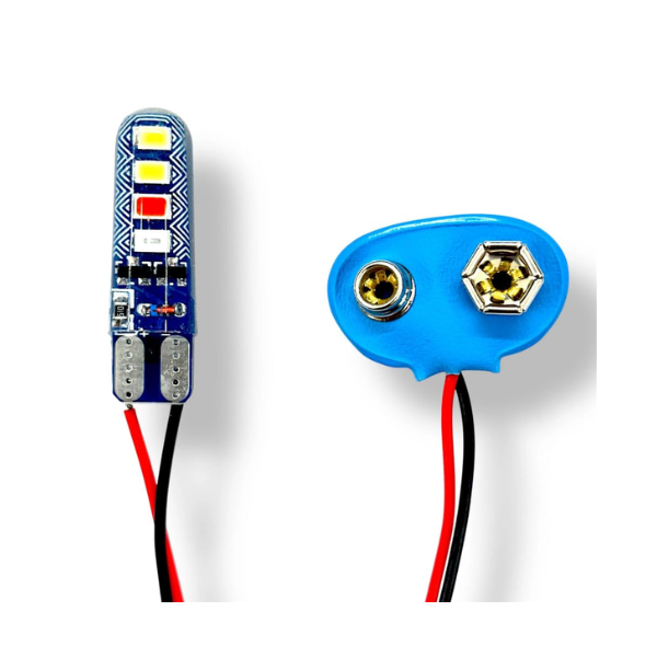 9v Auto RGB Flasher With Battery Cap