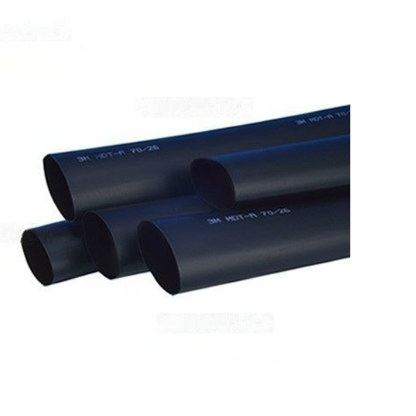 Woer Heat Shrink Sleeve Black 10 mm 1 Meter Flat