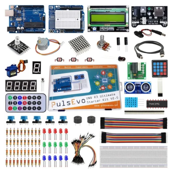 PulsEvo UNO R3 Ultimate Starter Kit V2 With 25+ Projects Learning Kit Including Detailed Tutorial
