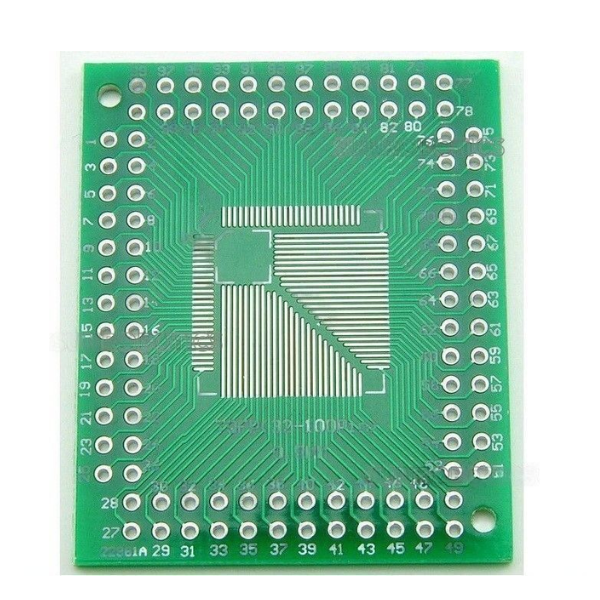 QFP/FQFP/TQFP32/44/64/80/100 LQFP 0.5mm SMD Adapter PCB