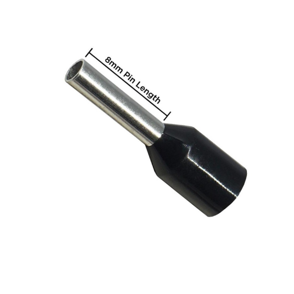 E1508 Crimp connector (1.5 Sq.mm) Black pack 20