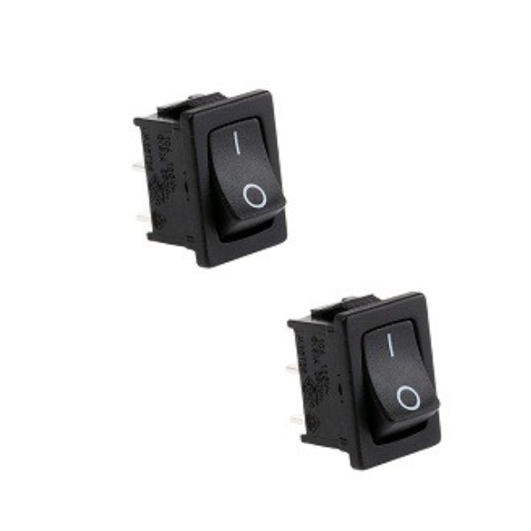 Rocker On-Off SPST Mini Switch 2 Pin 3A 250V AC PacK 5