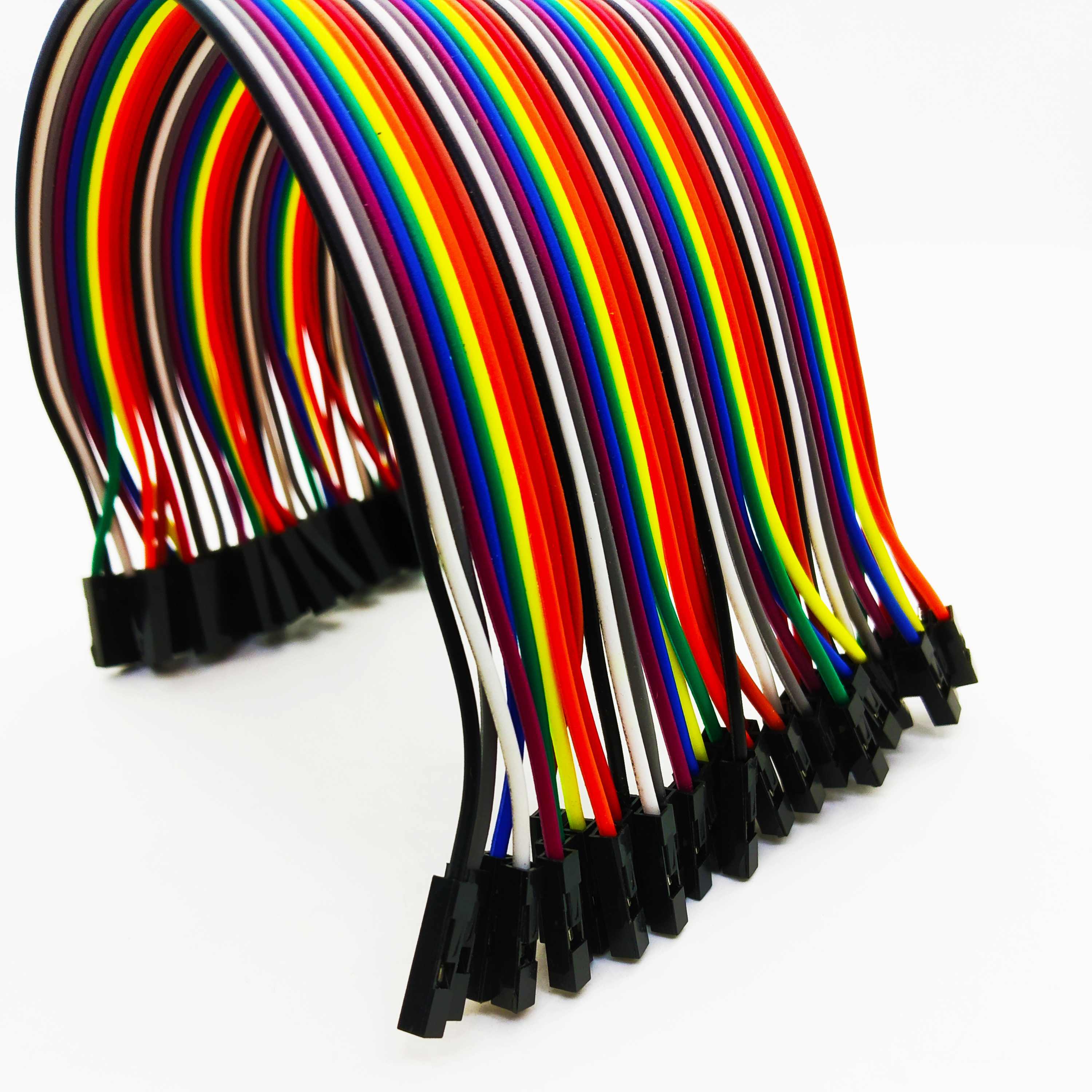 FEMALE TO FEMALE JUMPER WIRES 80 PCS - 20 CM