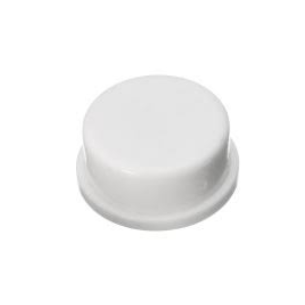 White Round Cap for Square Tactile Switch 12x12x7.3mm (Pack of 20)