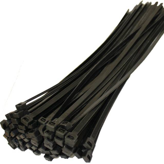 Nylon Flexible Black 100pcs Straps 300 mm x 4.6 mm Cable Tie