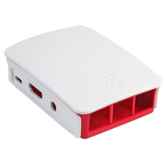 RASPBERRY PI  3/3B+ PLASTIC CASE (RED-WHITE)