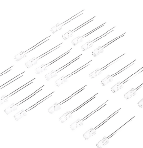 White Transparent LED 5MM Pack of 100