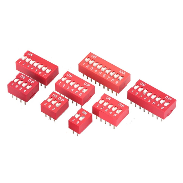 PulsEvo 2.54mm Sliding Toggle DIP Switch Kit (45PCS) | 9 Different Position Switches