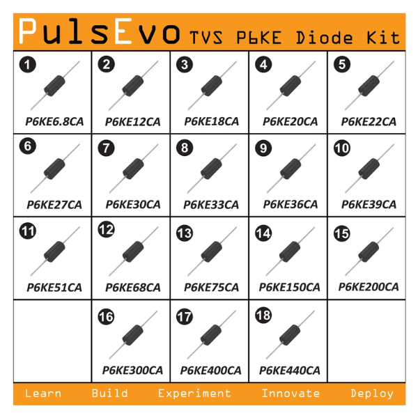 PulsEvo TVS P6KE 180pcs Diode Kit Best For Designed