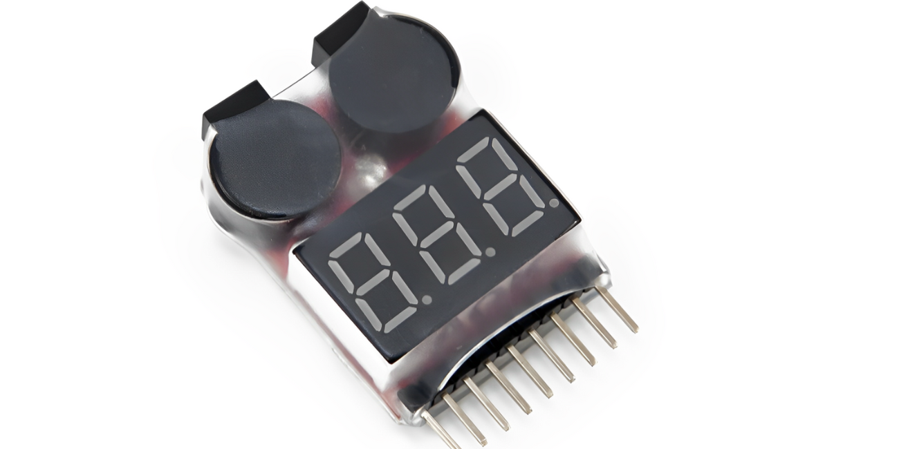 Lipo battery low voltage tester buzzer alarm 1-8s