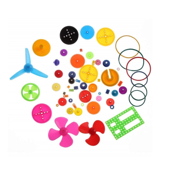 DIY 55Pcs/lot Colorful Plastic Motor Gear Kit
