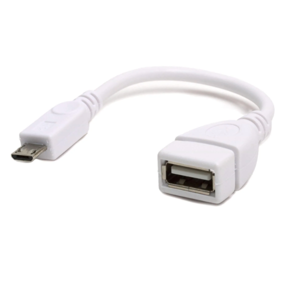 USB OTG Host Cable - MicroB OTG male to A female